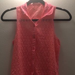 Lace collared Tank